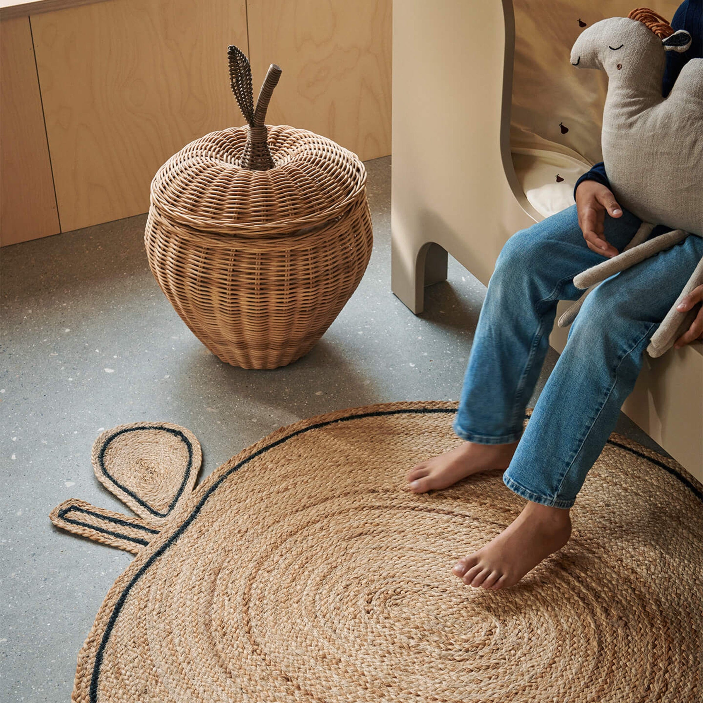 Ferm Living Basket Apple Braided Storage Basket