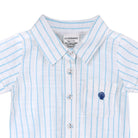 Viverano Organics Aqua Embroidered Baby Romper (Organic)