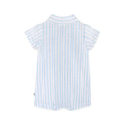 Viverano Organics Aqua Embroidered Baby Romper (Organic)