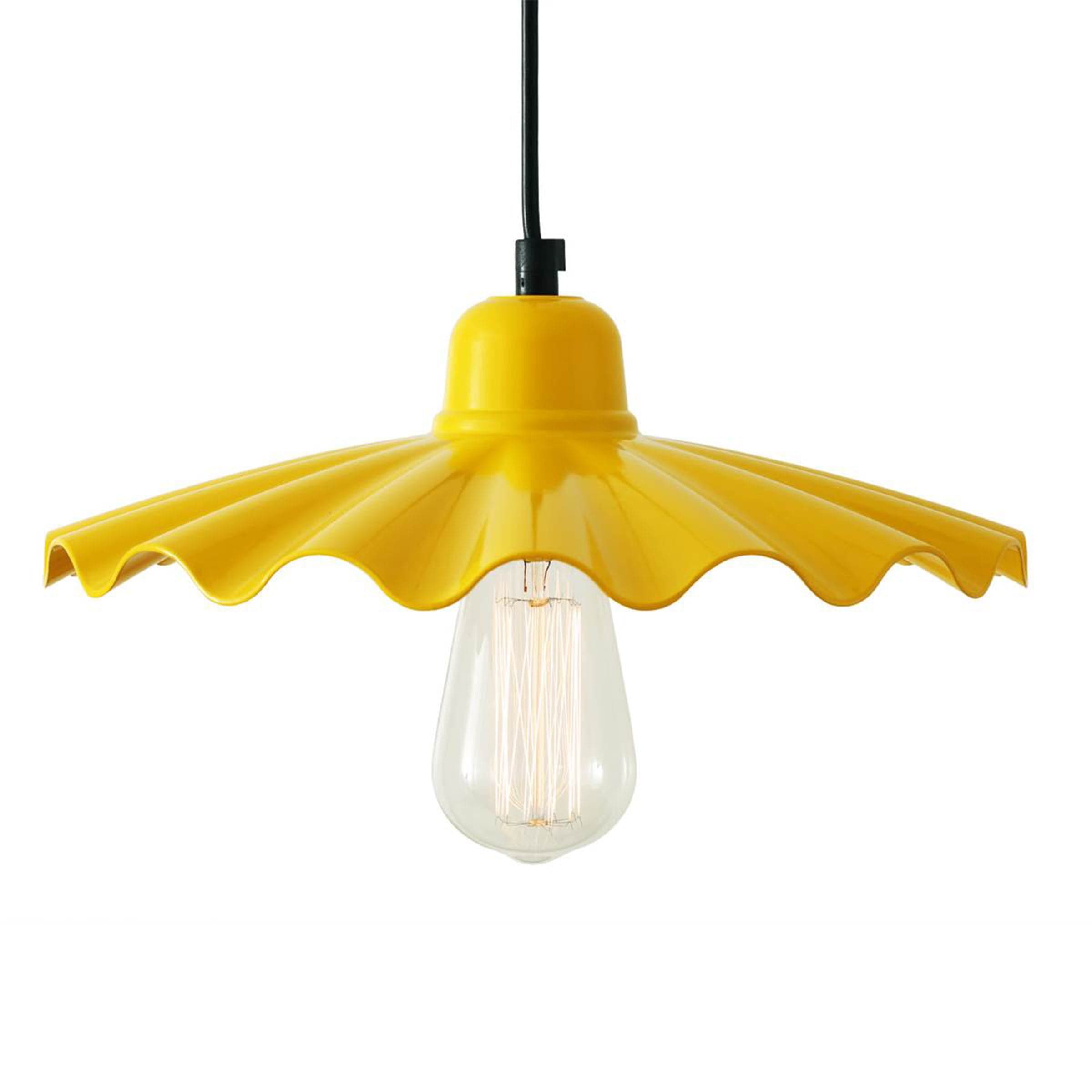Mullan Lighting Lighting Yellow / 39.25" Ardle Ripple Shade Pendant