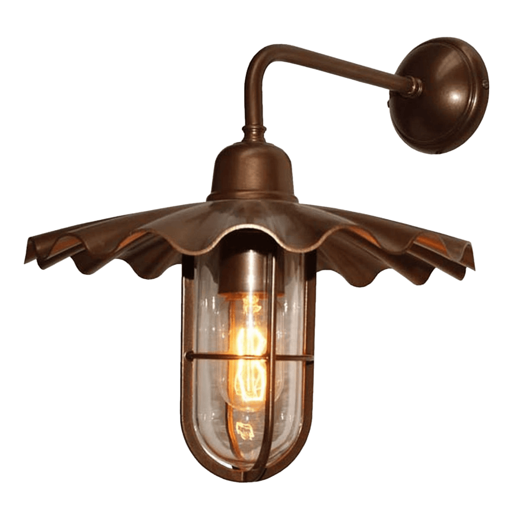 Mullan Lighting Lighting Powder-Coated Bronze / Clear Ardle Well Glass Outdoor Wall Sconce