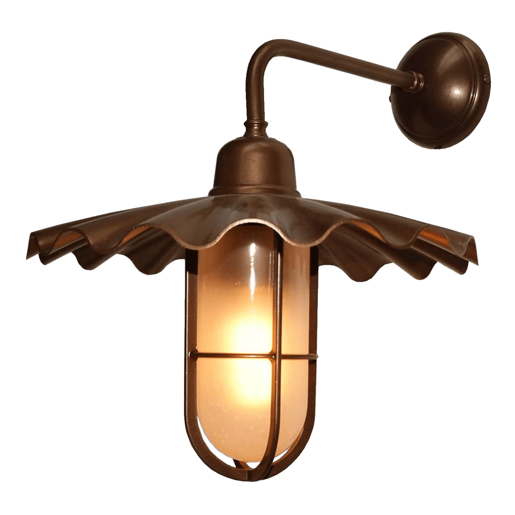Mullan Lighting Lighting Powder-Coated Bronze / Frosted Ardle Well Glass Outdoor Wall Sconce
