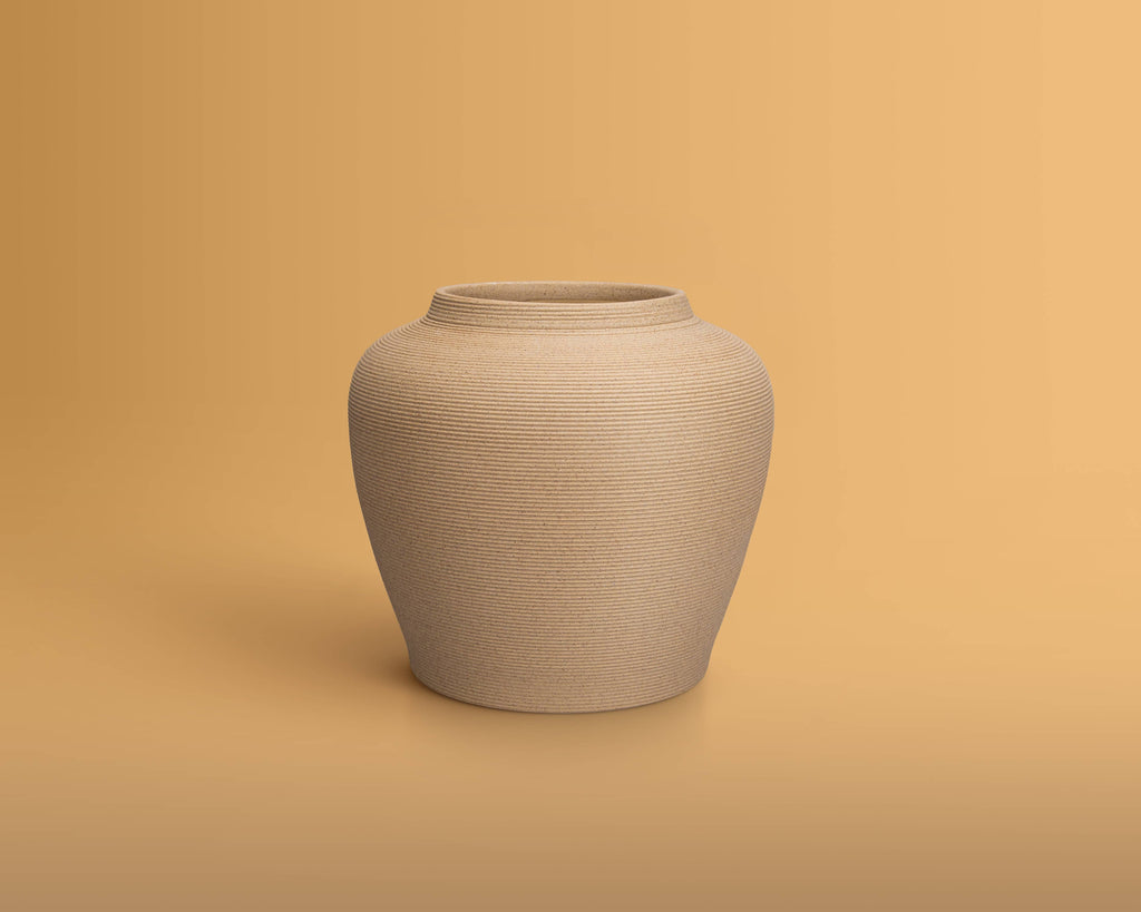 NORTH PALM Pottery Natural Clay Arrangement Vase