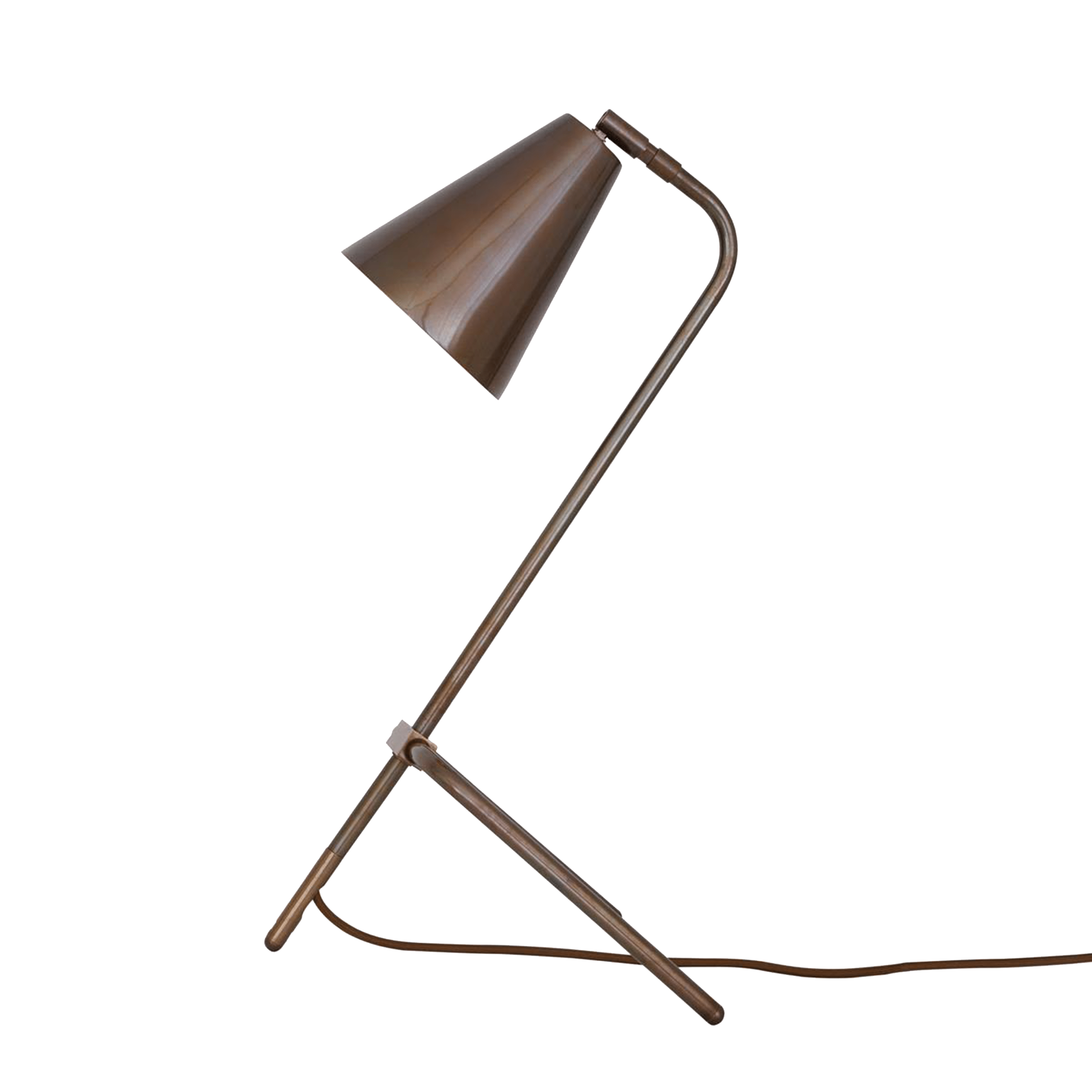 Mullan Lighting Lighting Astana Industrial Adjustable Brass Table Lamp