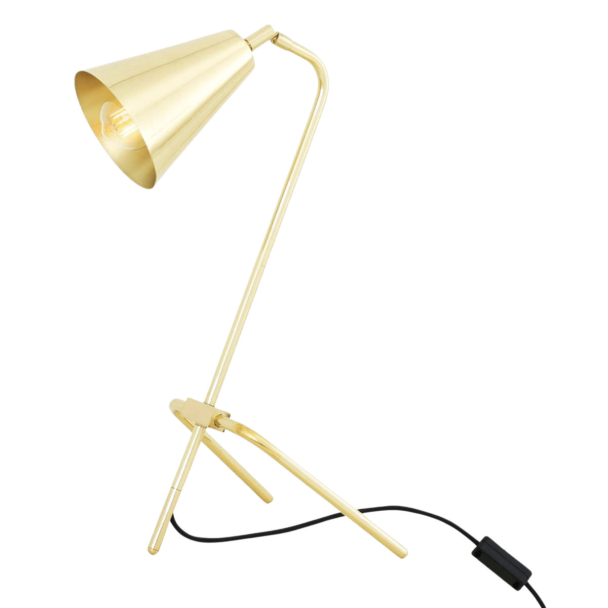 Mullan Lighting Lighting Astana Industrial Adjustable Brass Table Lamp