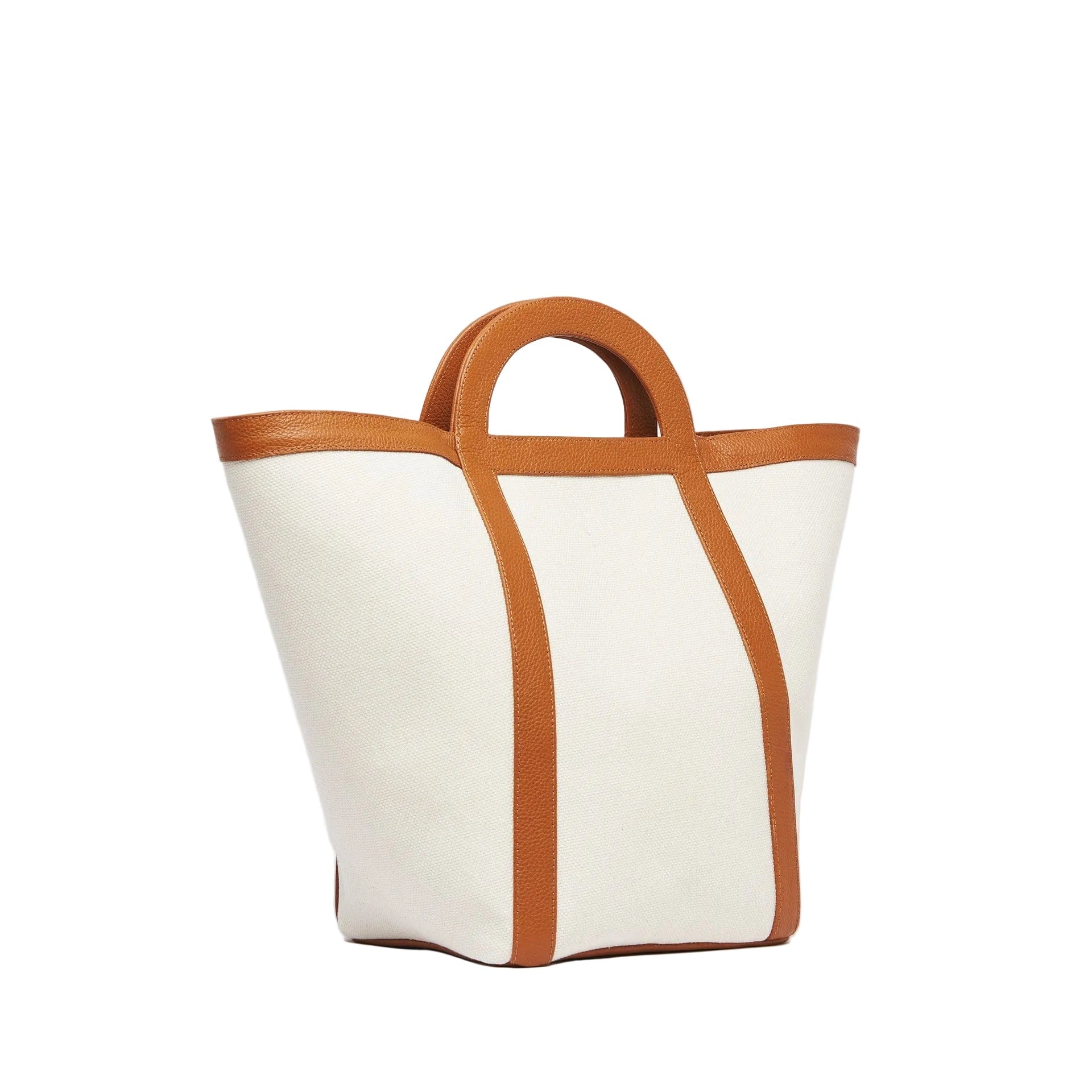Mesch Bag Atuel Canvas Leather Tote, Caramel