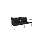 HOUE SHOP Black Frame + Black Fabric Avon Outdoor Lounge Sofa
