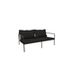 HOUE SHOP Black Frame + Black Fabric Avon Outdoor Lounge Sofa