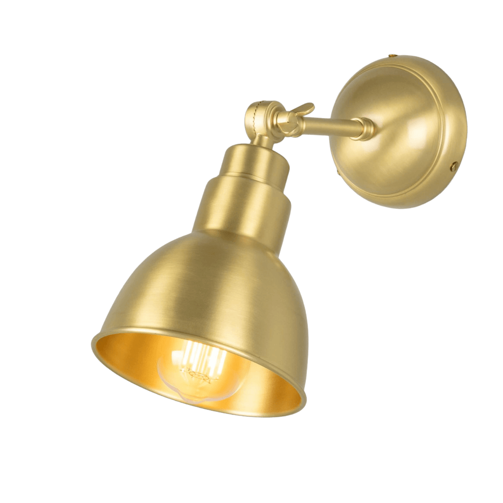 Mullan Lighting Lighting Satin Brass Baku Vintage Adjustable Wall Sconce