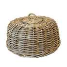 Basketly Medium - 16.5 D Basketly - Rattan Cloche Dome Food Cover