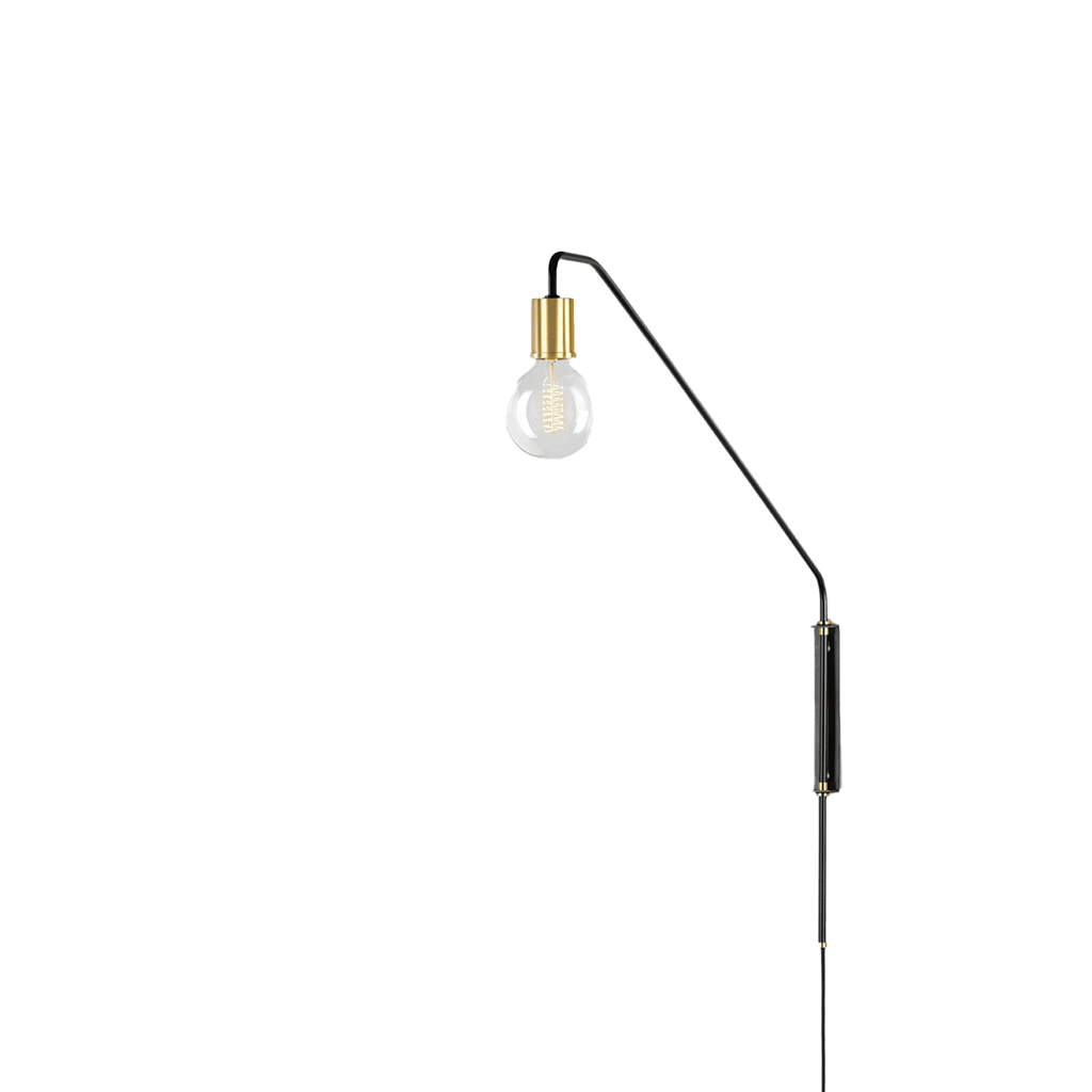 Hudson Valley Lighting Aged Brass/Soft Black Becca Plug-In Sconce