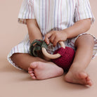 The Blueberry Hill Baby Toys Beet Crocheted Teether Rattle