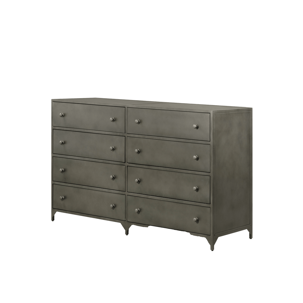Four Hands Furniture Gunmetal Belmont 8 Drawer Metal Dresser