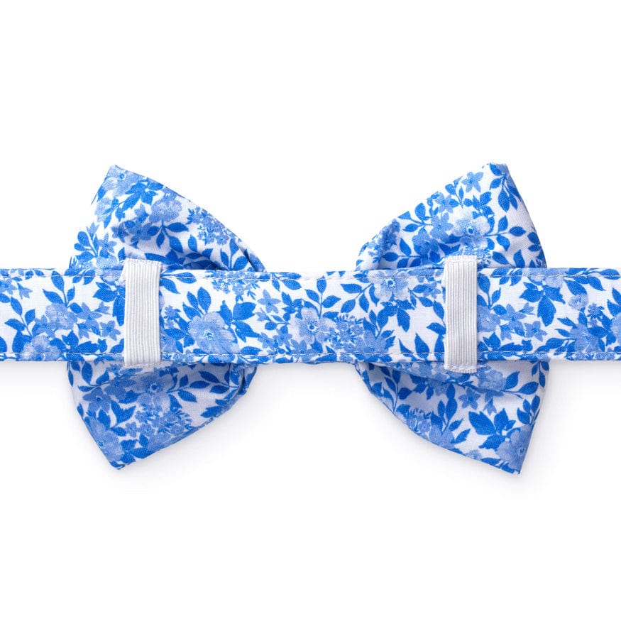 The Foggy Dog Blue Roses Spring Dog Bow Tie