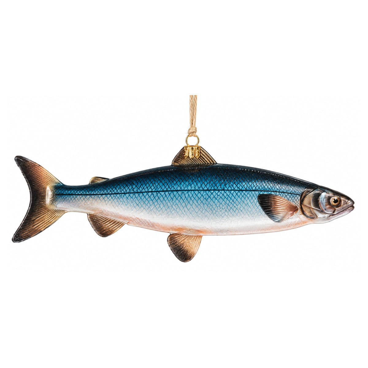 Ragon House SHOP Blue Salmon Christmas Ornament