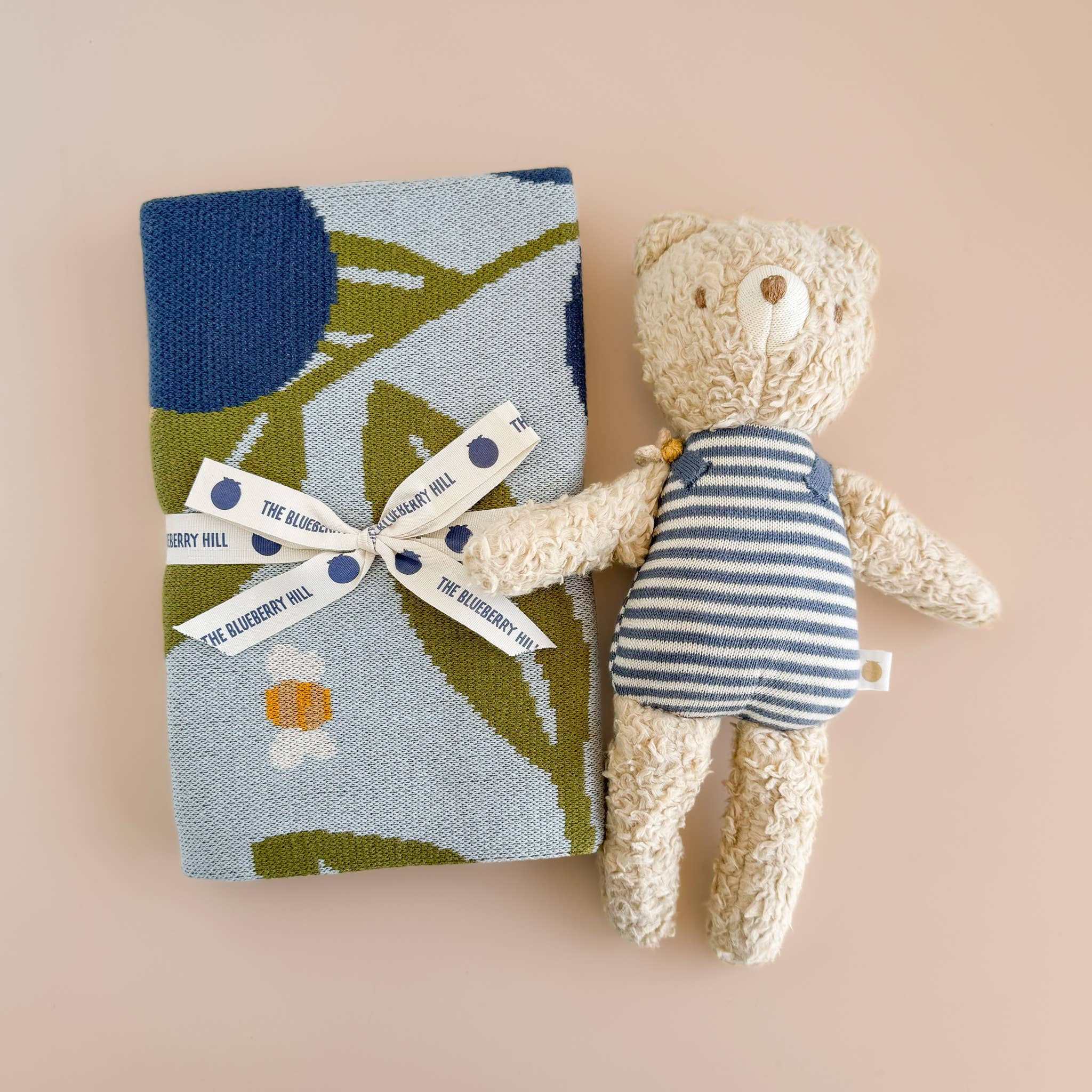The Blueberry Hill SHOP Blueberry Bear Baby Blanket