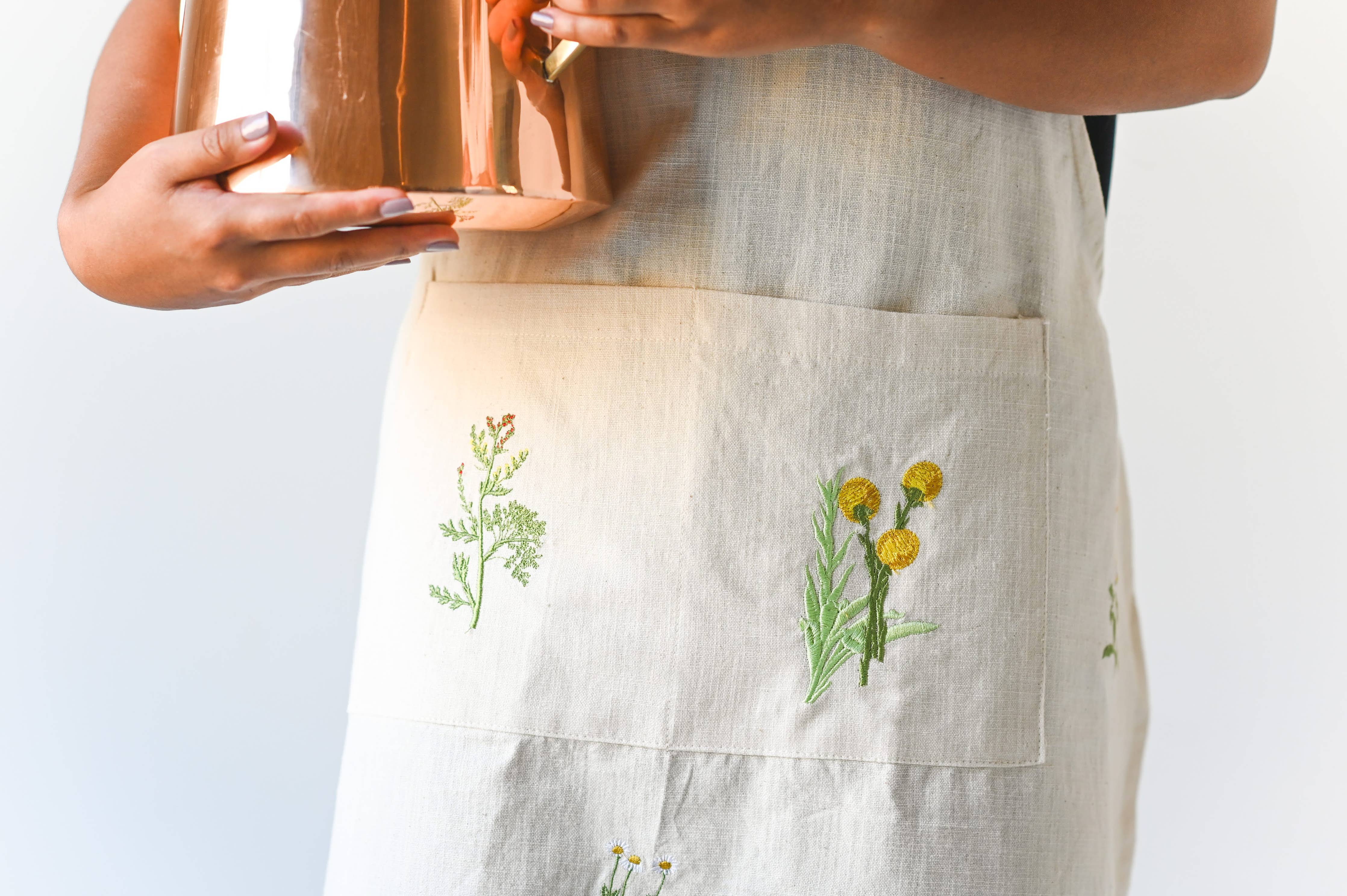 Galley and Fen Botanical Embroidered Apron