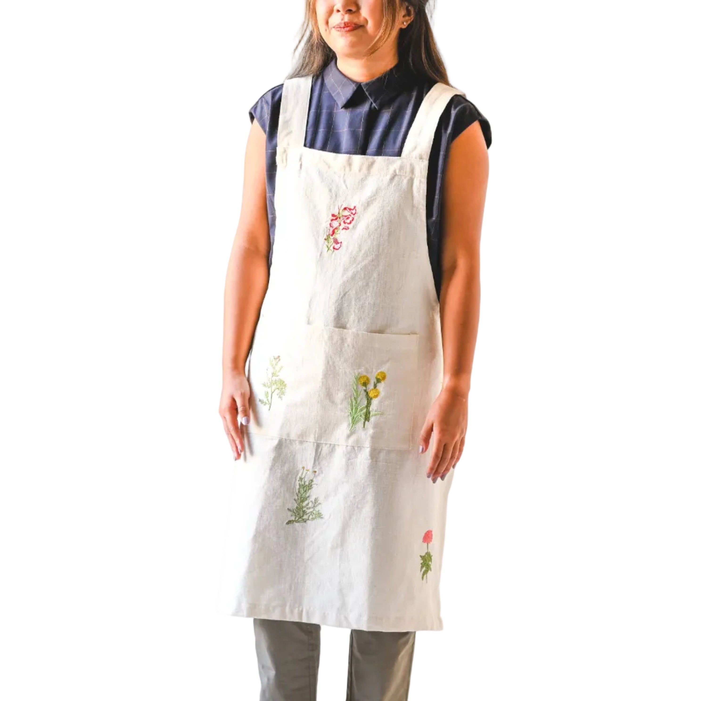 Galley and Fen Botanical Embroidered Apron