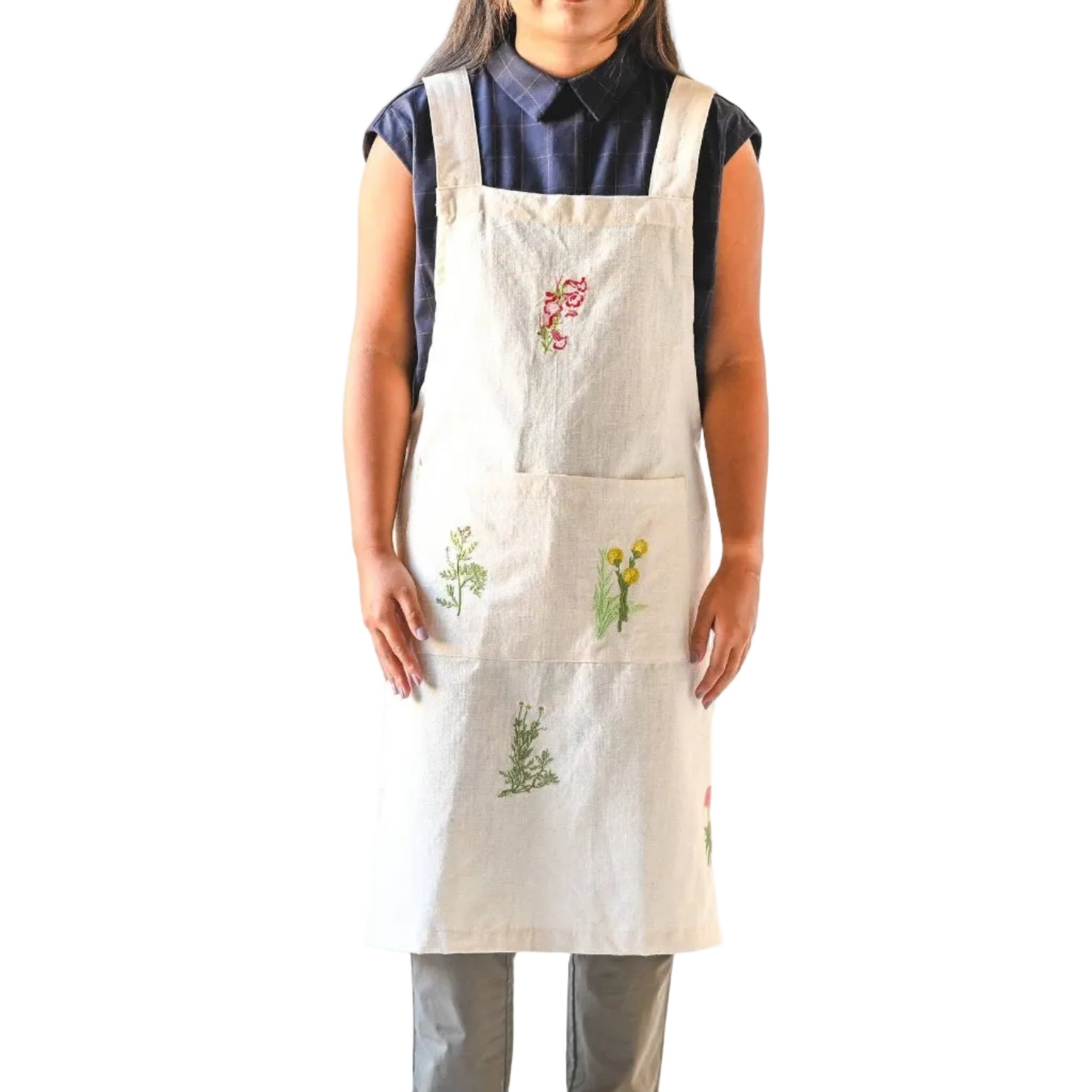 Galley and Fen Botanical Embroidered Apron