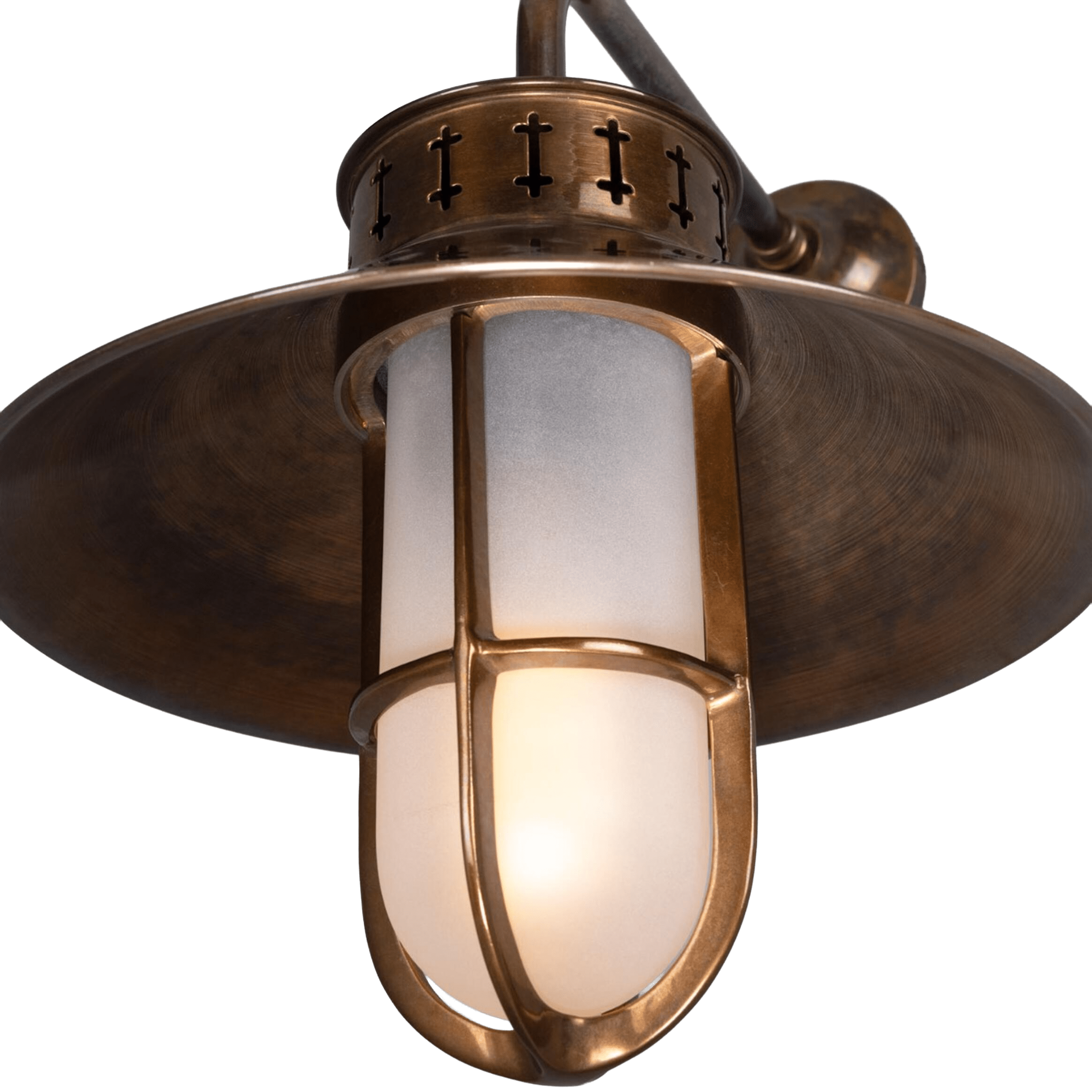Mullan Lighting Lighting Boyd Vintage Industrial Well Glass Wall Sconce
