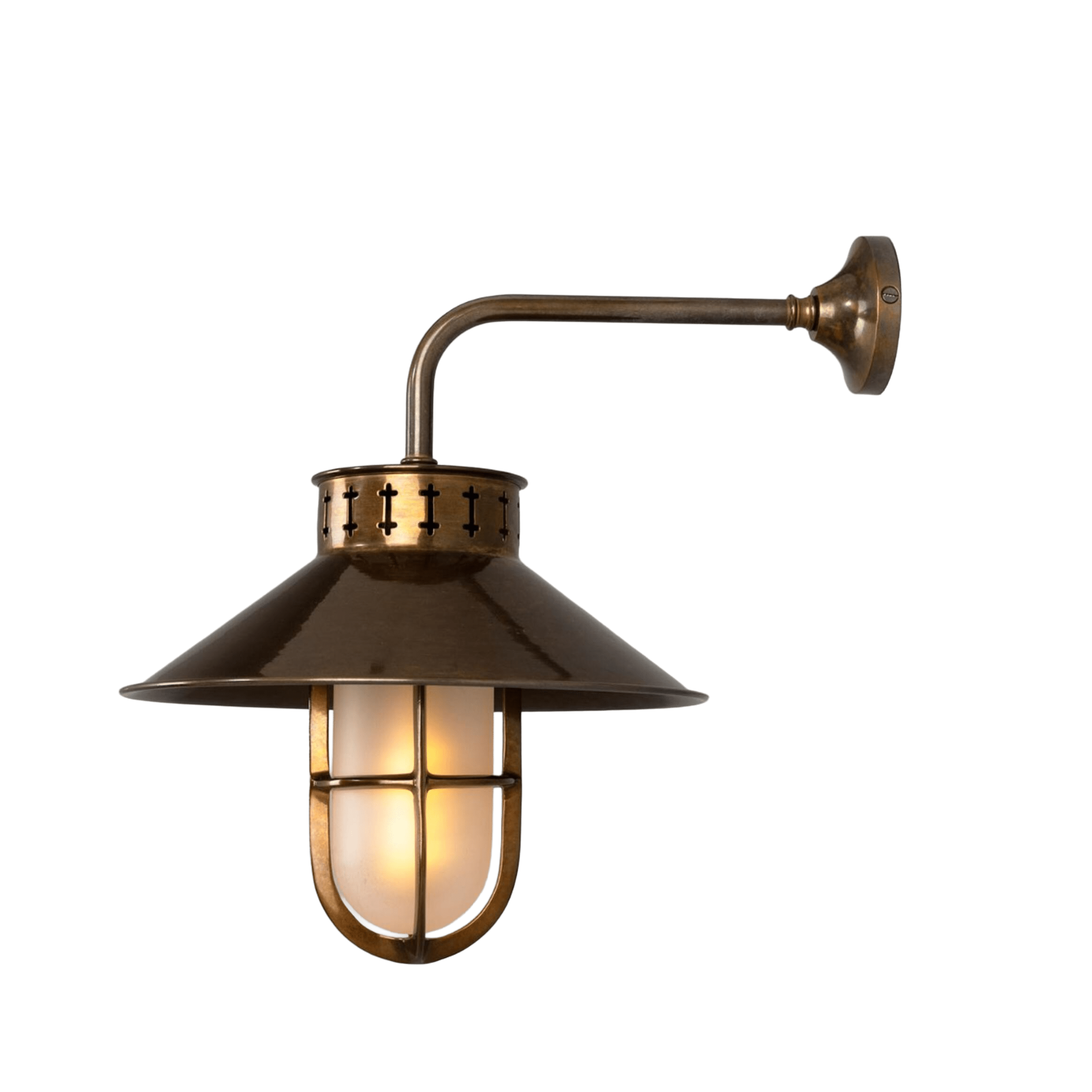 Mullan Lighting Lighting Boyd Vintage Industrial Well Glass Wall Sconce