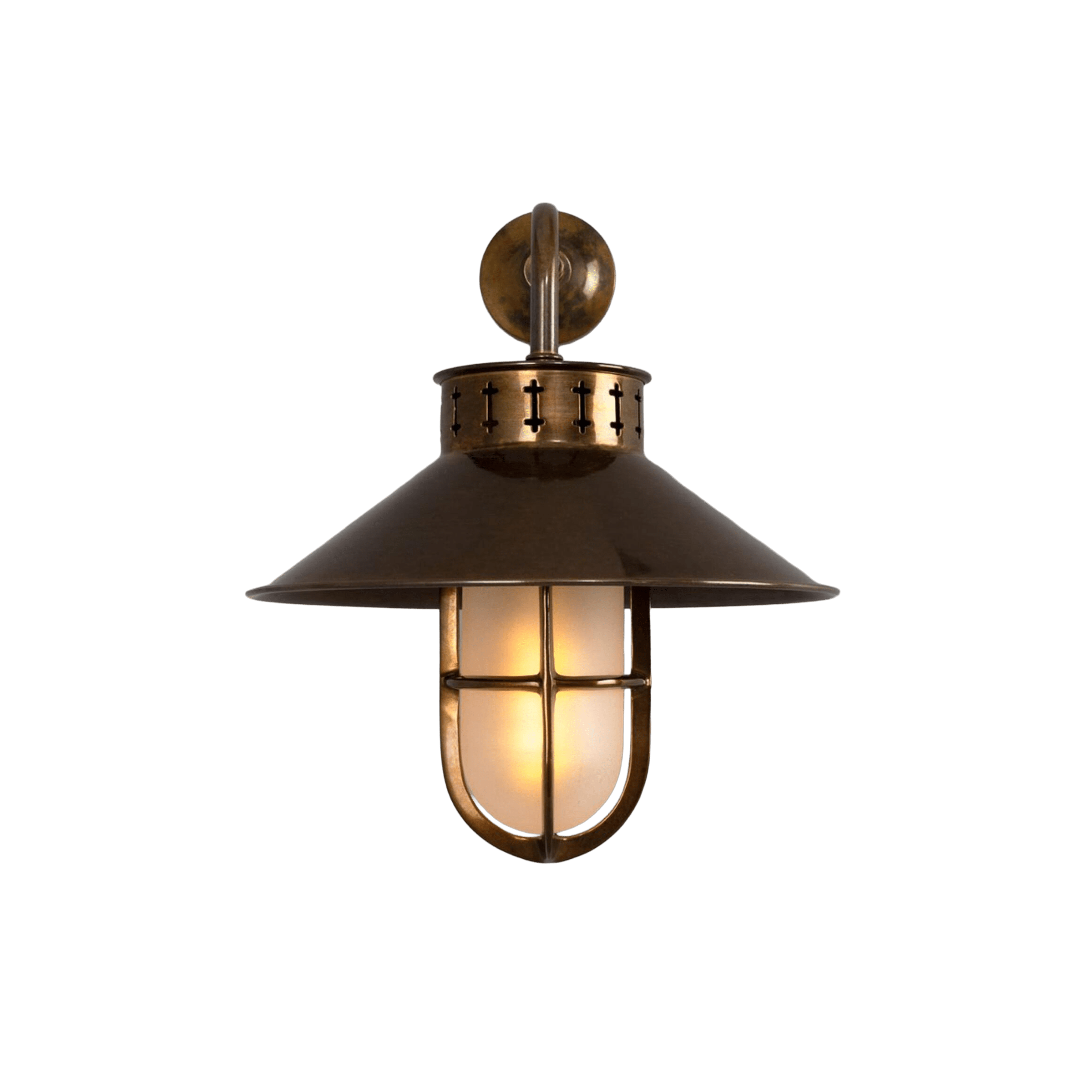 Mullan Lighting Lighting Boyd Vintage Industrial Well Glass Wall Sconce