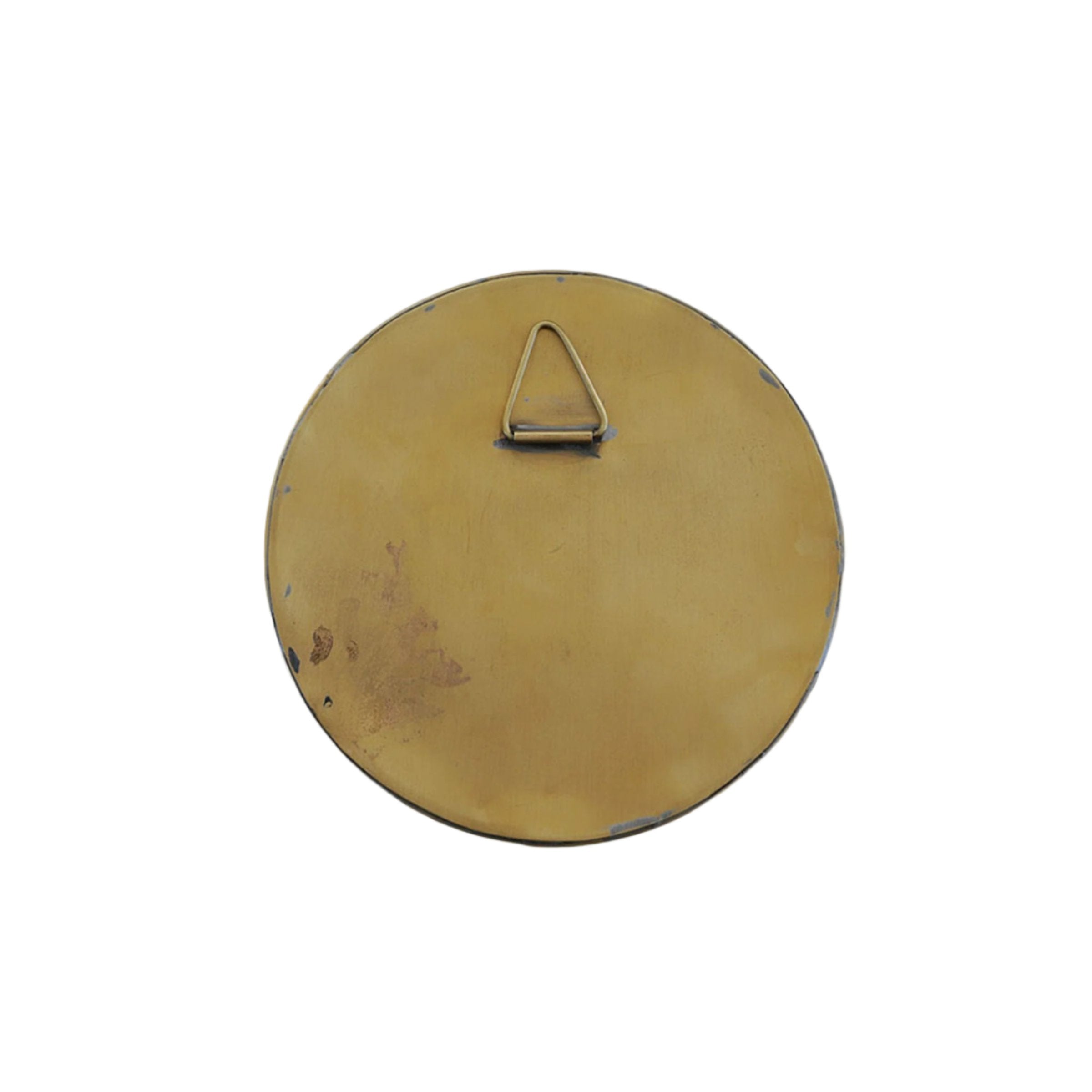 Fog Linen Work Decor Brass Framed Mirror