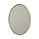 Fog Linen Work Decor Brass Framed Mirror
