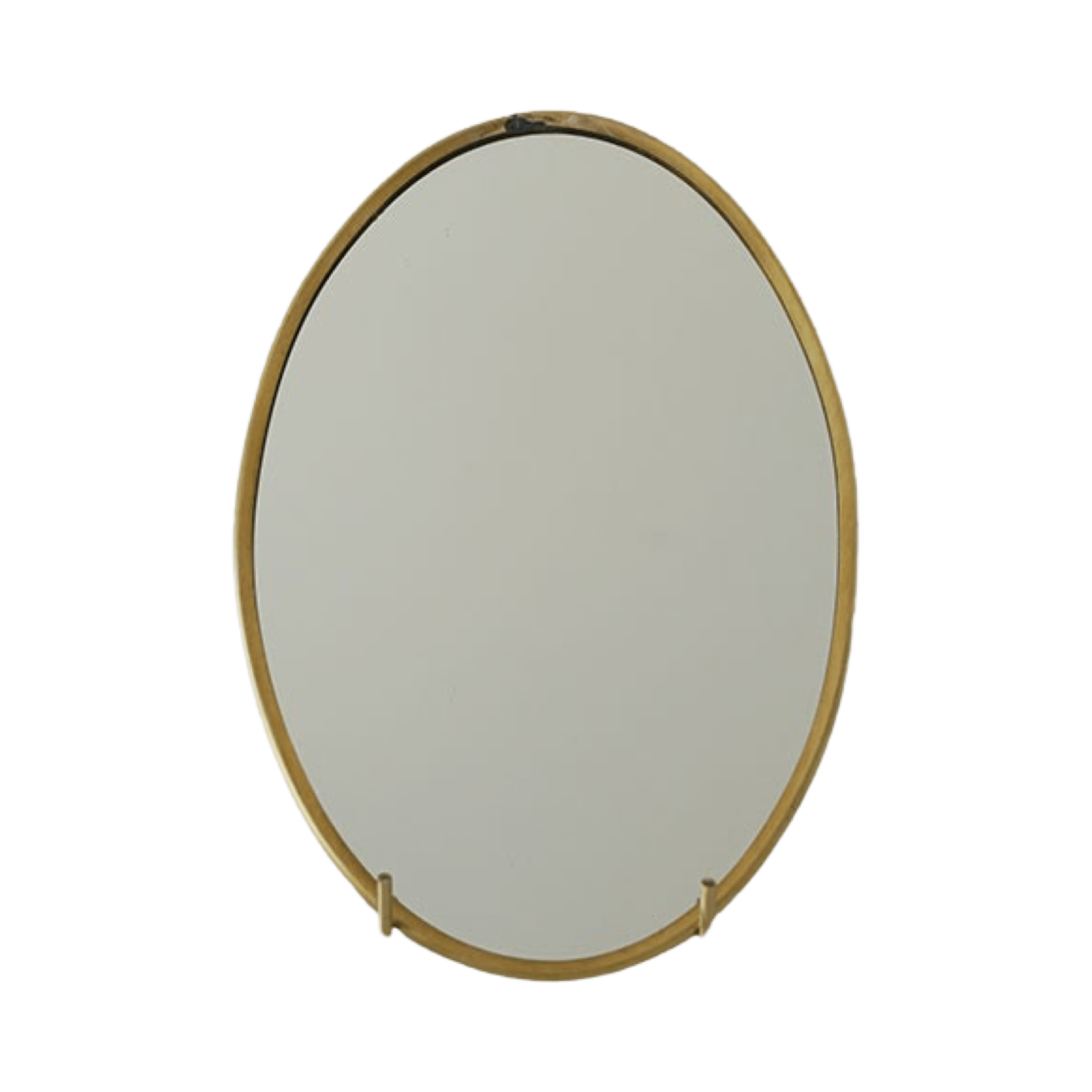 Fog Linen Work Decor Brass Framed Mirror