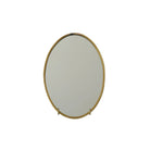 Fog Linen Work Decor Oval Brass Framed Mirror