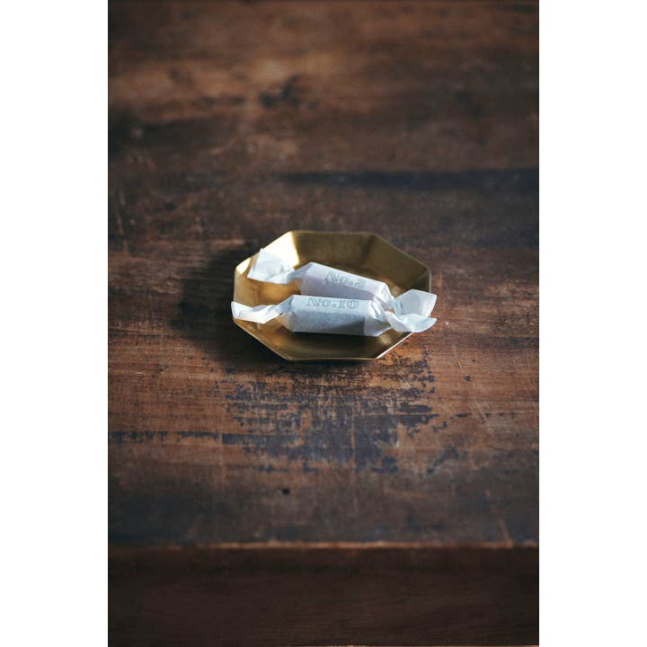 Fog Linen Work Decorative Trays Brass Octagon Plate