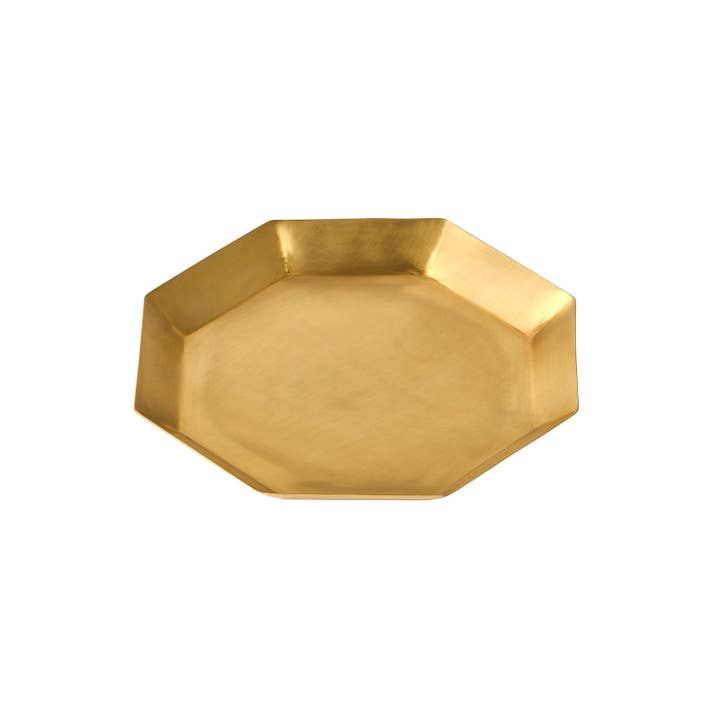 Fog Linen Work Decorative Trays Large Brass Octagon Plate