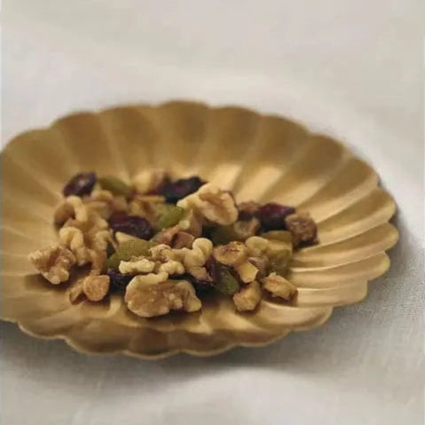Fog Linen Work Decorative Trays Brass Petal Tray