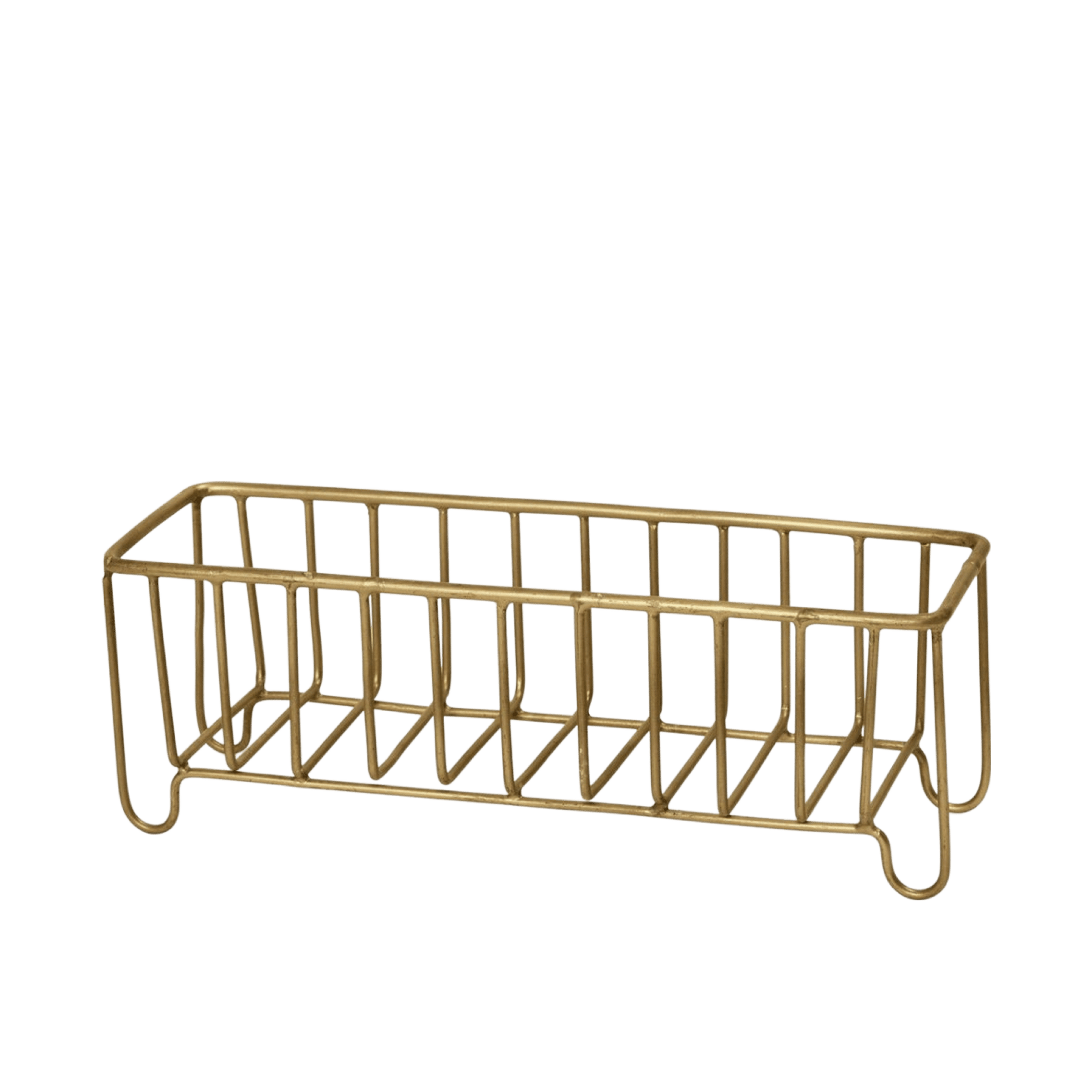 Fog Linen Work Basket Brass Wire Slender Basket