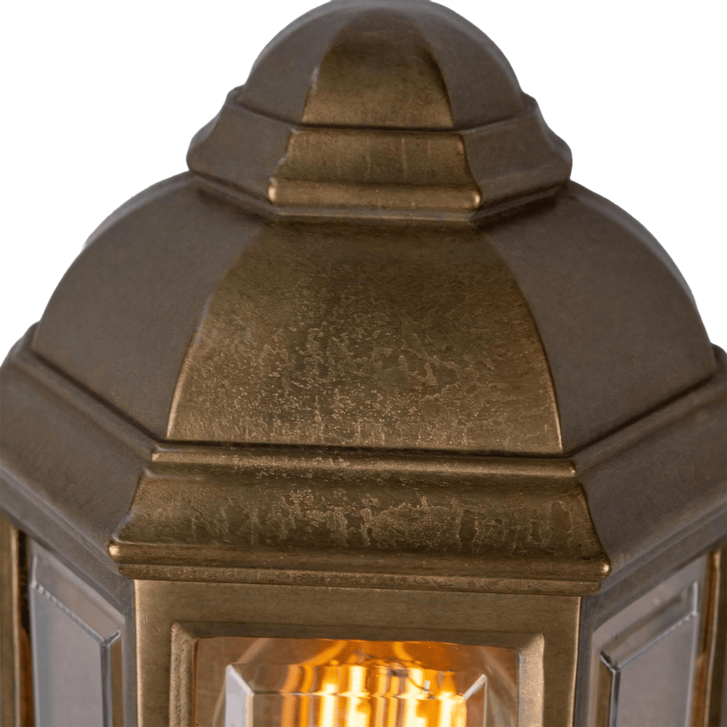 Mullan Lighting Lighting Brent Traditional Antique Brass Outdoor Wall Sconce