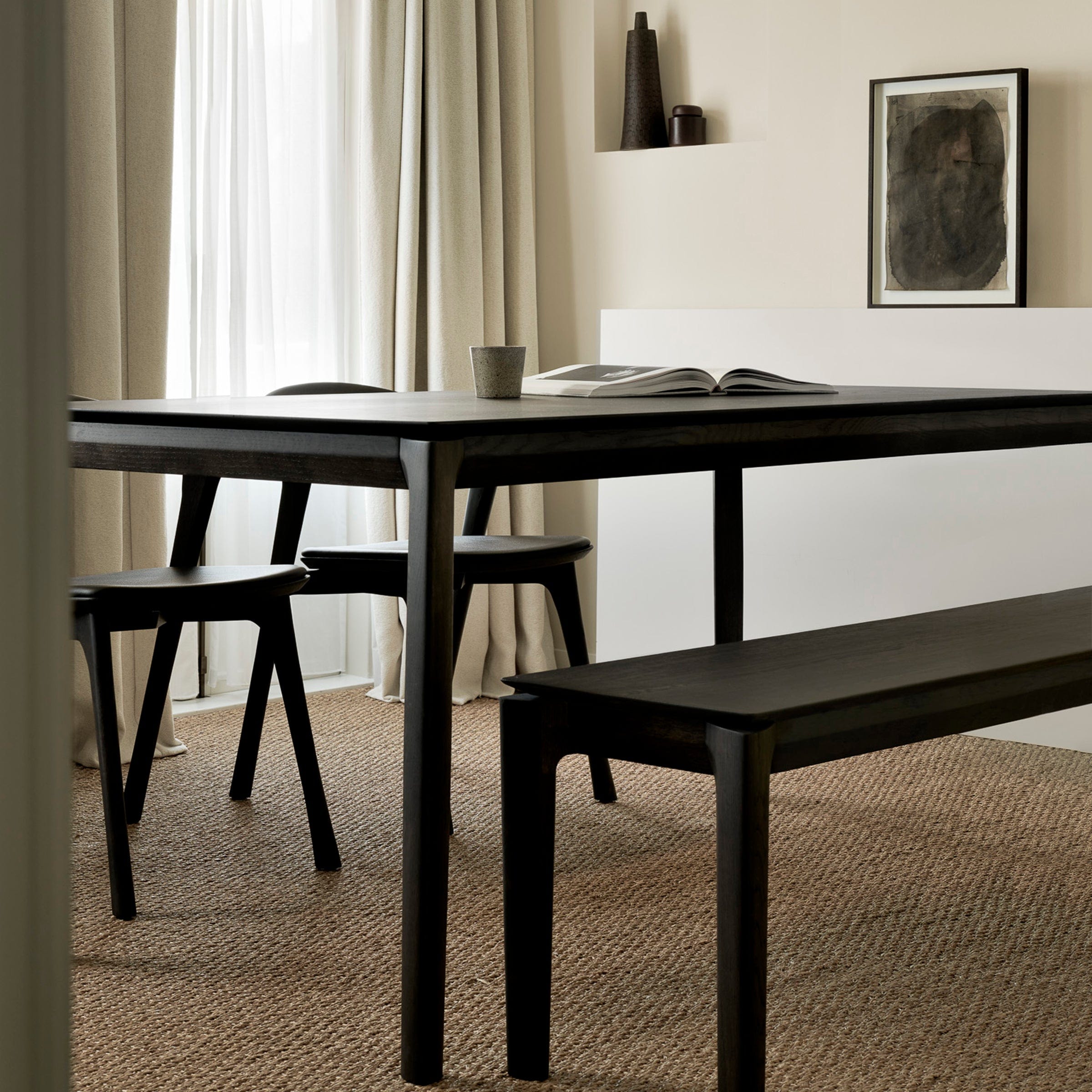 Ethnicraft Furniture Brown Oak Bok Dining Table
