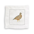 French Graffiti SHOP Brown Quail Linen Cocktail Napkins, Set of 4
