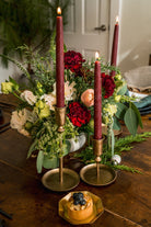 Mo&Co Home Candle Burgundy Beeswax Dipped Taper Candles