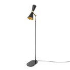 Mullan Lighting Lighting Powder Coated Matte Black & Polished Brass Cairo Mid-Century Floor Lamp