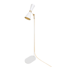 Mullan Lighting Lighting Powder Coated White & Polished Brass Cairo Mid-Century Floor Lamp