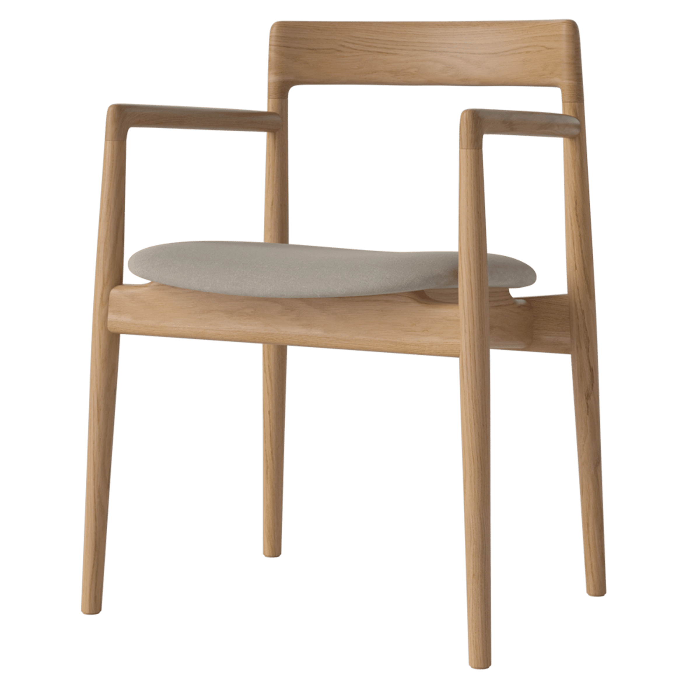 Bolia Furniture Oiled Oak / Soil Flat Woven / Sand Calma Upholstered Dining Chair