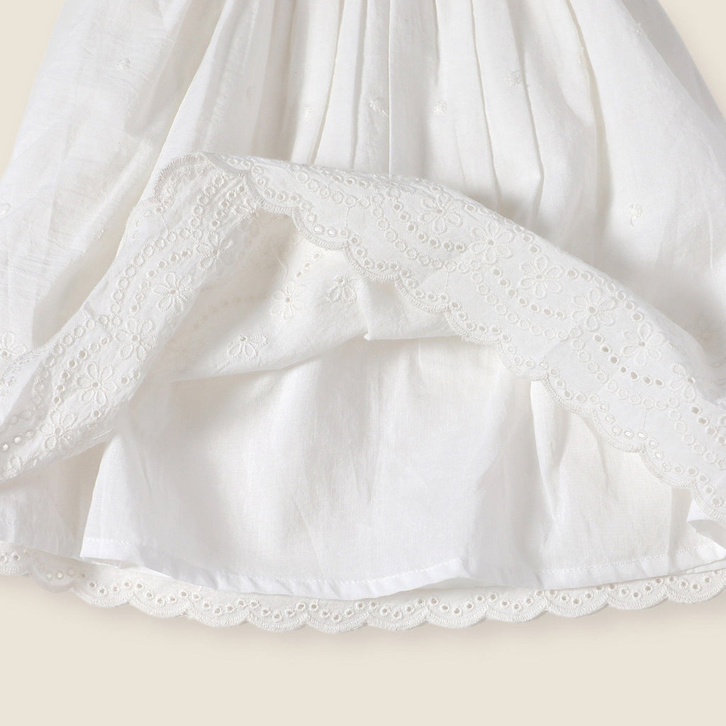 Viverano Organics Baby Clothing Camille Schiffli Baby Dress + Bloomer