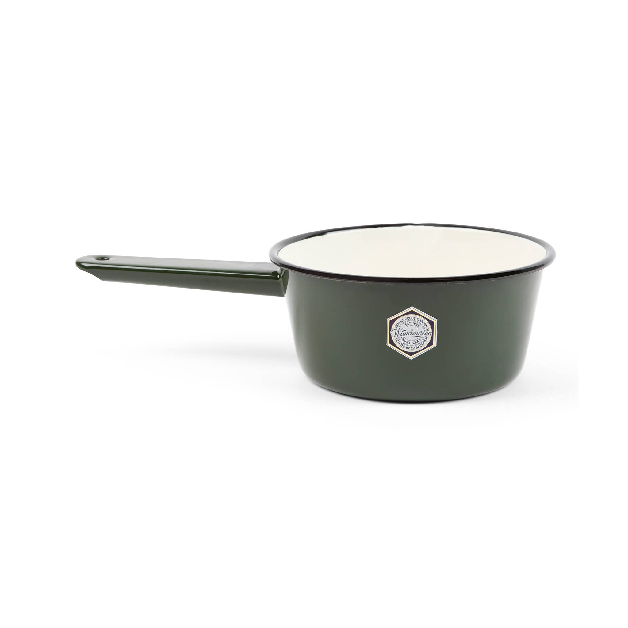 Crow Canyon Home Forest Green Camp Sauce Pot, Mustard Yellow