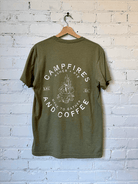 Warehouse Uniform & Embroidery SHOP Campfires + Coffee Tee