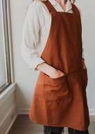 The Adorn Co. Aprons Terracotta Canvas Crossback Apron