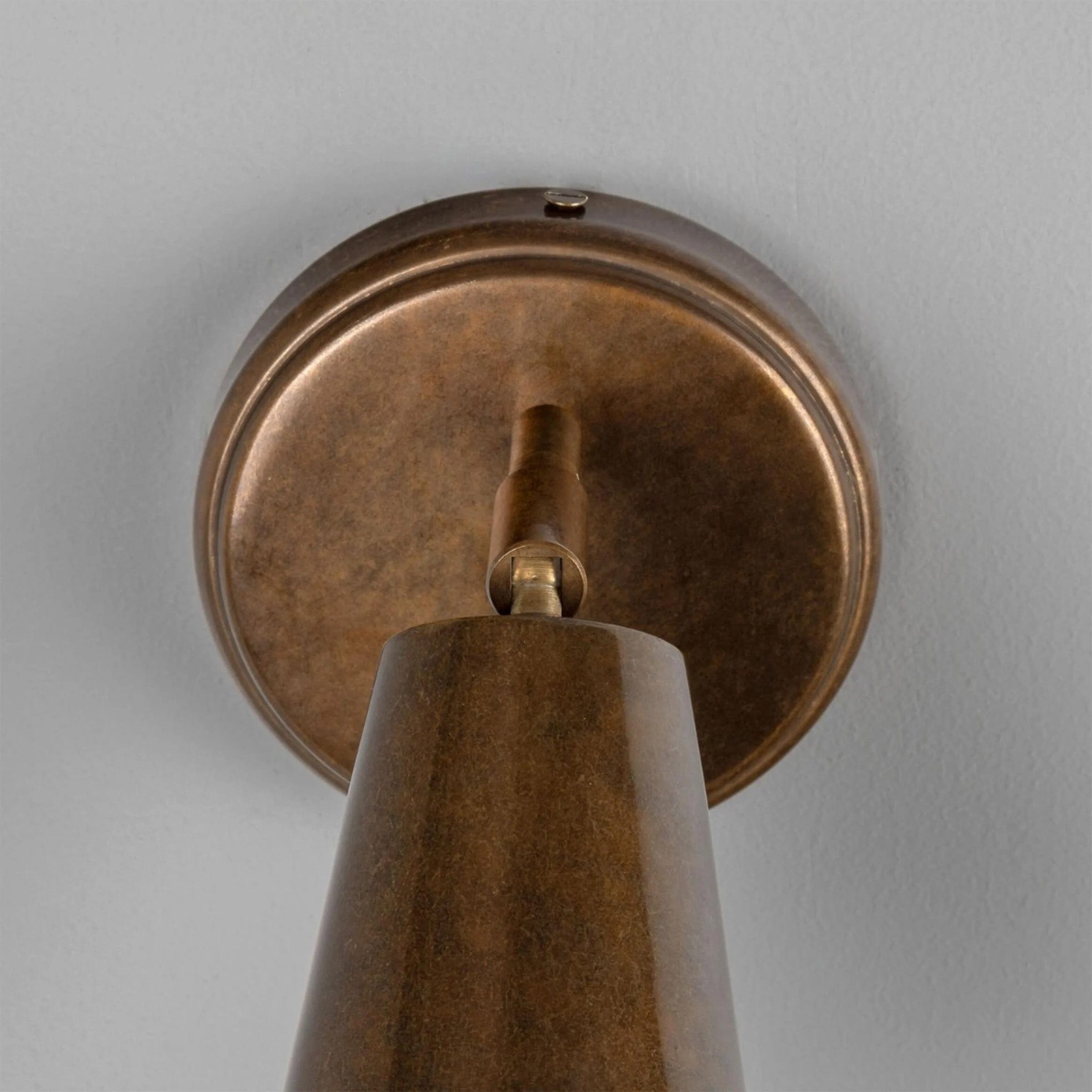 Mullan Lighting Lighting Cashel Brass Cone Wall Light with Switch