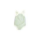 Viverano Organics Baby Clothing Cherry Stripe Embroidered Baby Ruffle Romper Set