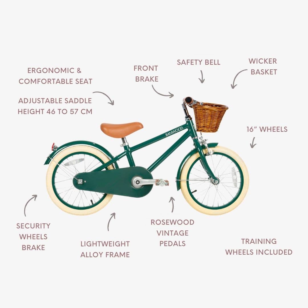 Banwood Inc SHOP Child's Classic 16" Bike, Green
