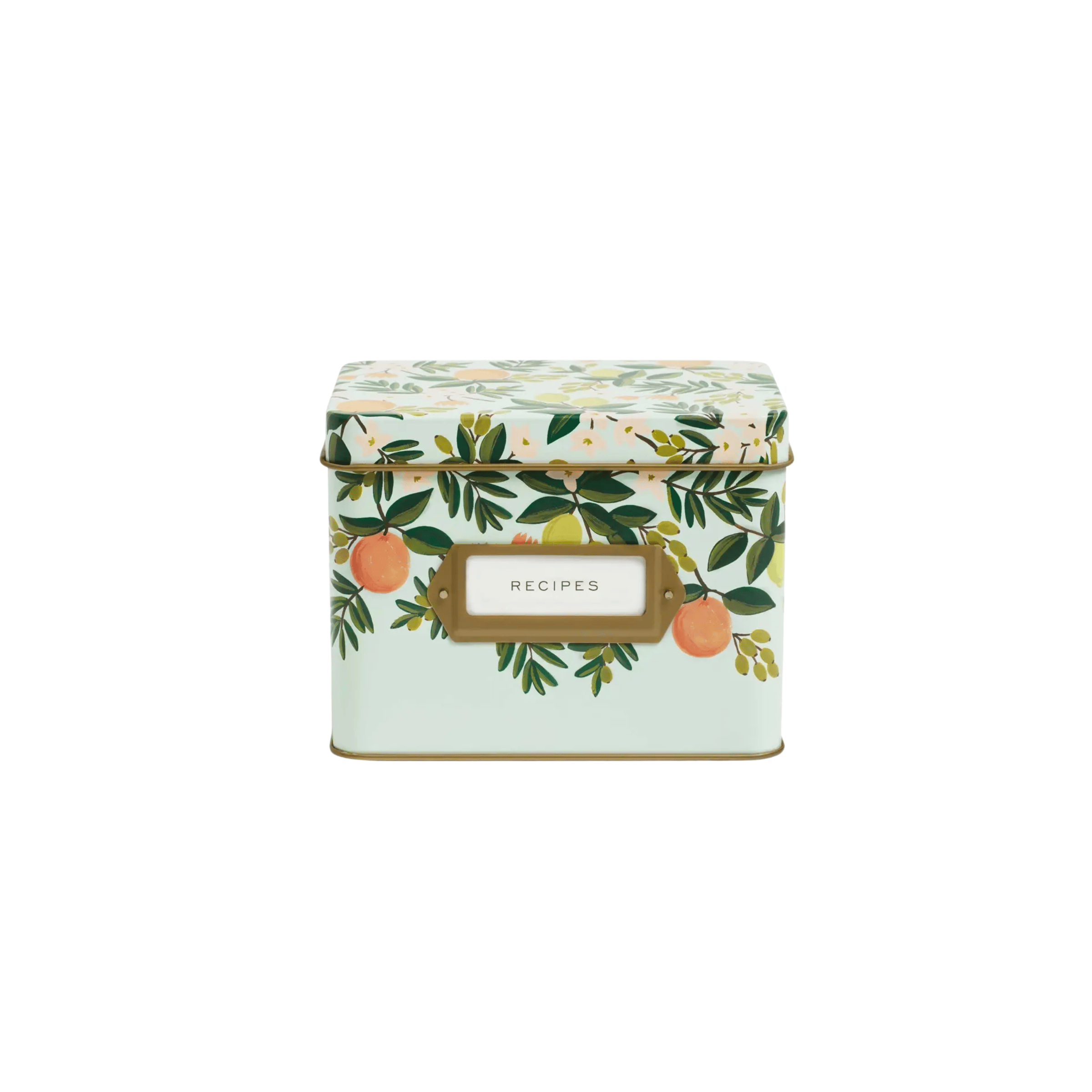 Rifle Paper Co. SHOP Citrus Floral Tin Recipe Box