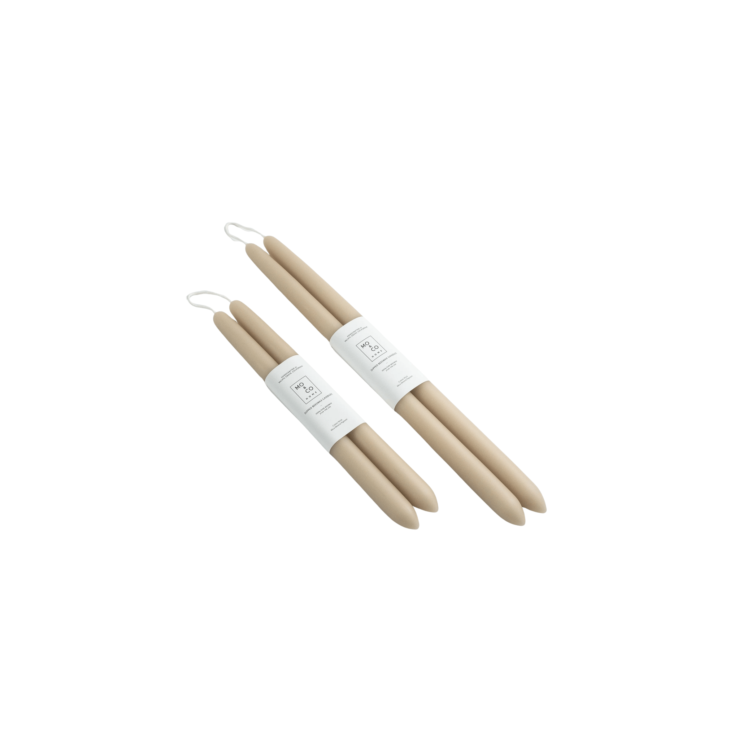 Mo&Co Home Candle Clay Beeswax Dipped Taper Candles
